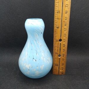 Blue and White Swirl Vase